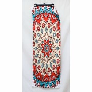 Set of 2 new mandala print pillowcase colorful bohemian maximalism orange bright